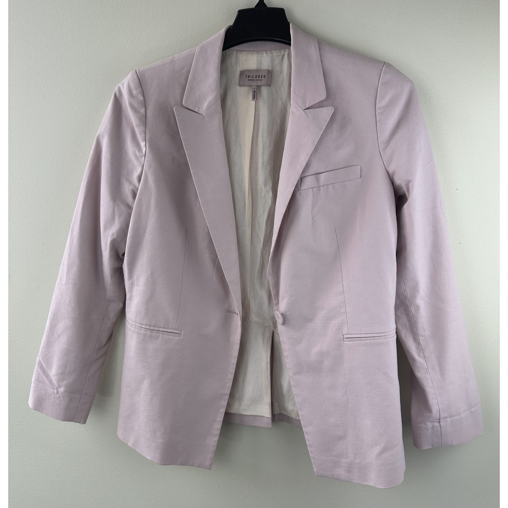 Rebecca Taylor Tailored Blazer Jacket Cotton Stretch Career Office Womens Size 8 - Picture 2 of 16